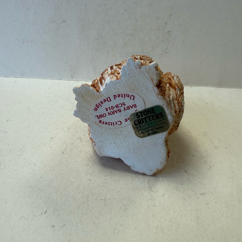 Vintage Stone Critters Baby Barn Owl Figurine by United Design Corp. - Picture 7 of 13